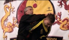 Defending against a rear choke hold